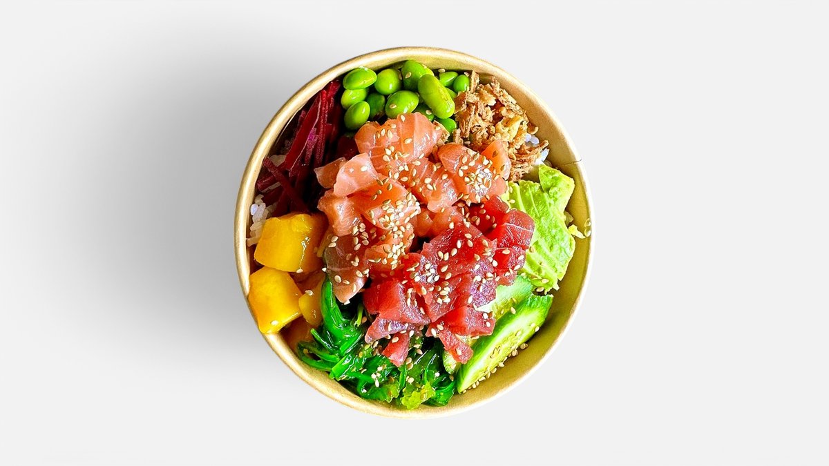 Star Poke – Norský losos, tuňák v sashimi kvalitě, sushi rýže, edemame,...