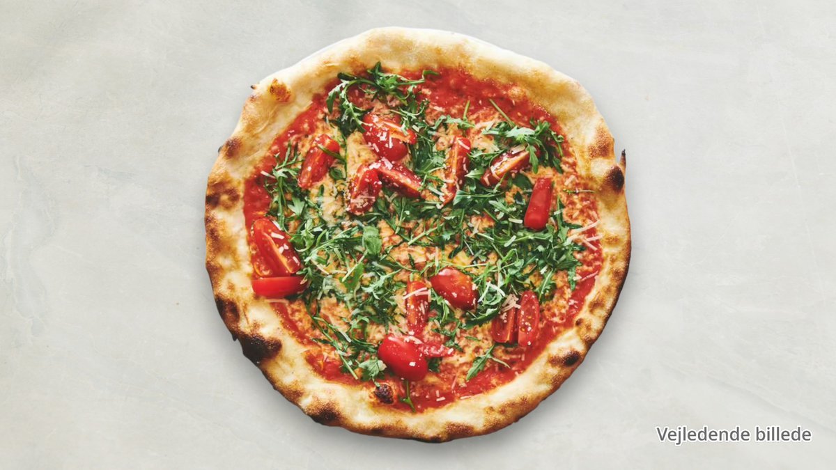3. Margarita Gourmet – Med tomatsauce, ost, mozzarella, cherrytomater, revet parmes...