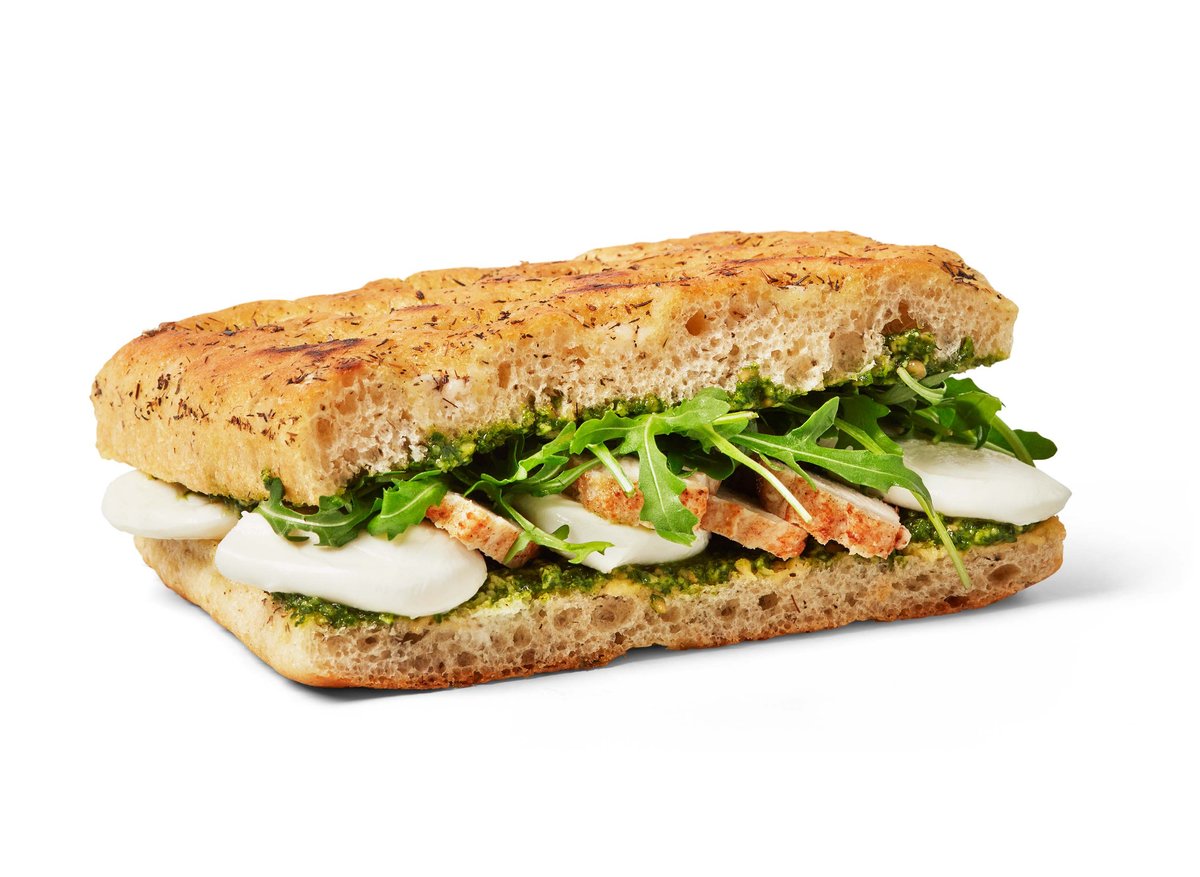 Focaccia Kyckling & Mozzarella – Focacciabröd fyllt med svensk kyckling, mozzarella, grönkåls...