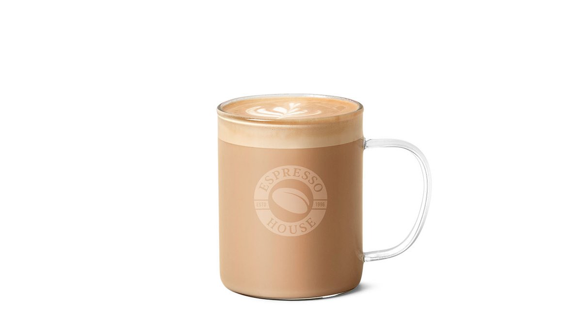 Vanilj Latte Standard – Latte gjord på krämigt ångspunnen mjölk med smak av vanilj.