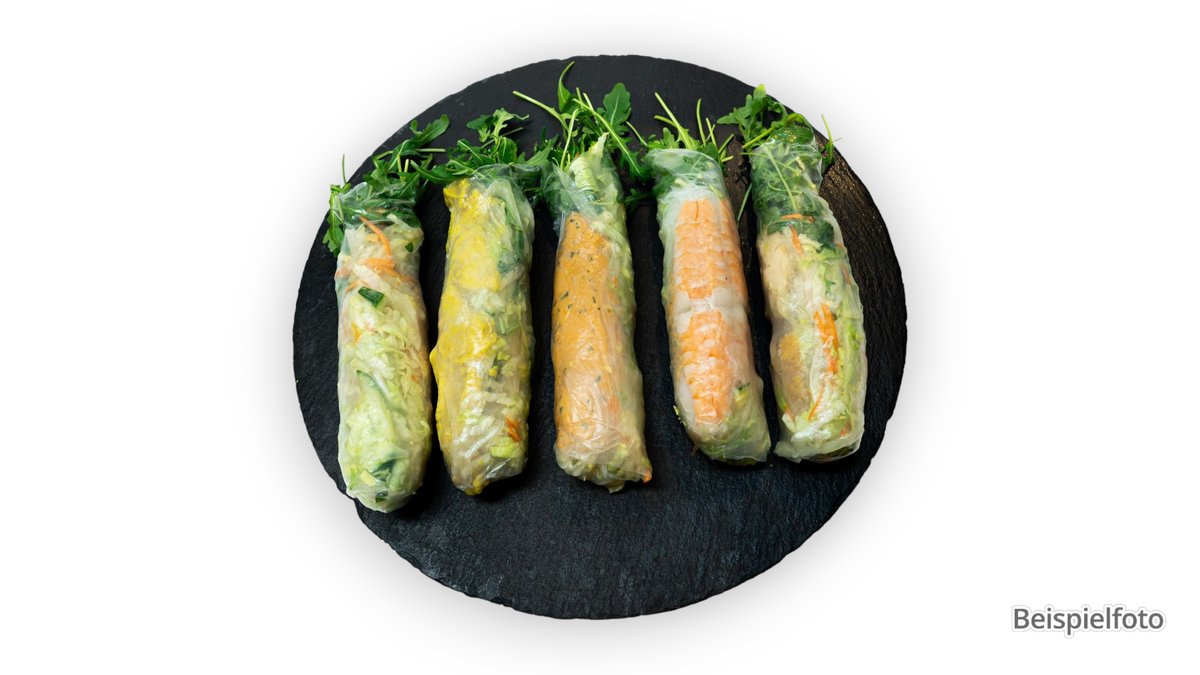43. Summer Rolls – with rice noodles, lettuce, cucumbers, herbs, hoisin-satay s...