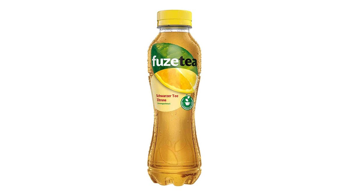 Fuze Tea Zitrone 0,4 l – Eisteegetränk mit Zitronengeschmack, Zucker, enthält Schwarz...