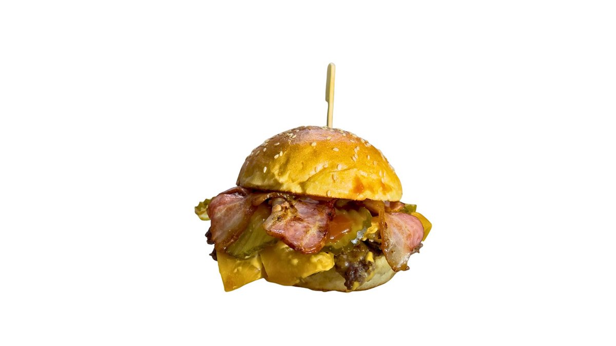 Savor king – Vită 200g, bacon, castraveți murați, cedar, ketchup.