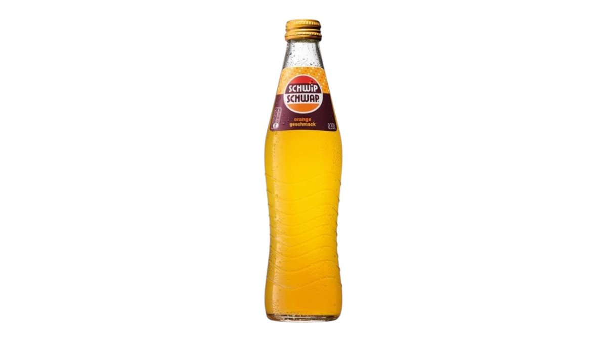 Schwip Schwap Orange 0,33 l – Koffeinhaltiges Erfrischungsgetränk mit Orangenaroma, Zucker...