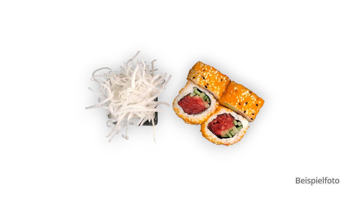242. Spicy Tuna I.O. – mit Thunfischtatar, Avocado, Gurke, Masago, Sesam