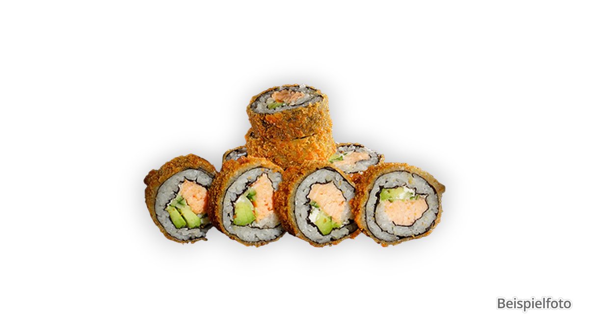 Salmon Crispy Tempura Roll – with salmon, cucumber, avocado and cream cheese
