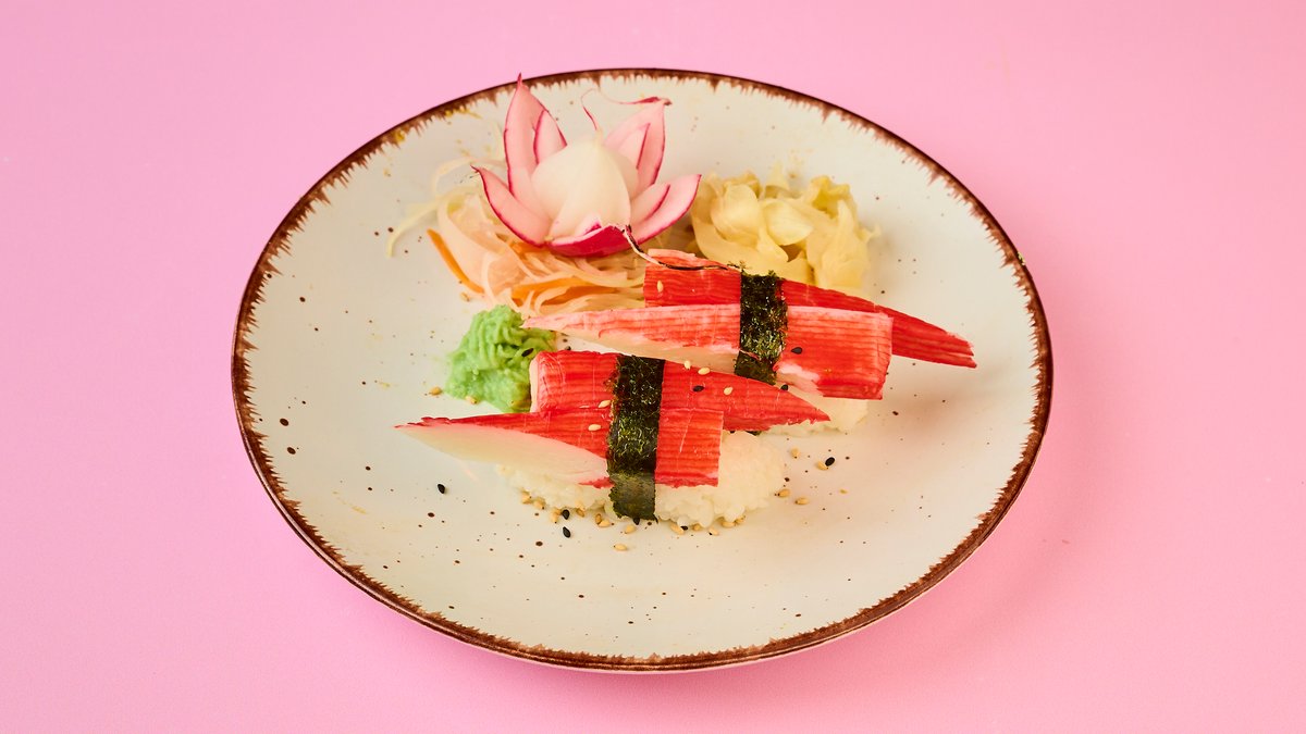 801. Kani Nigiri – with imitation crab meat