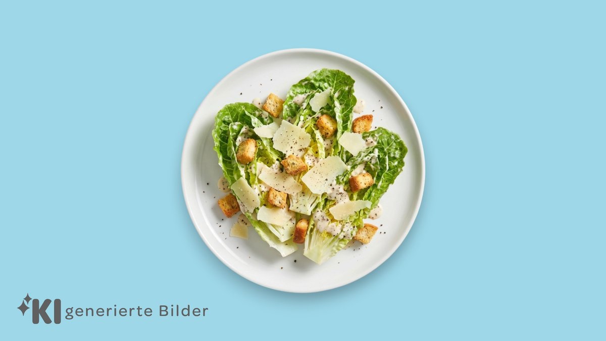 Caesar Salad – mit Romana-Salat, Granatapfel und saftigem Hänchen (Pollo Fi...
