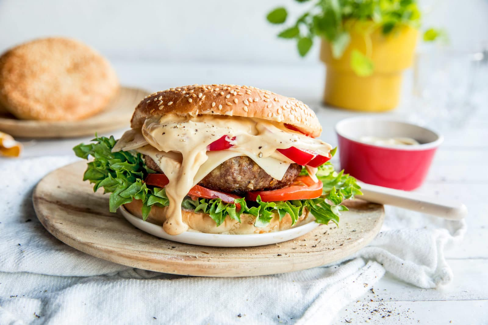 28. 250g vanlig hamburger – .